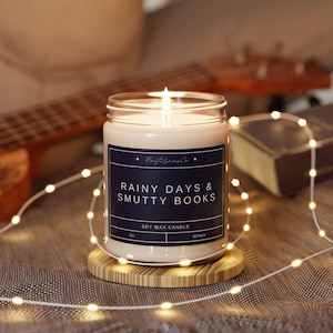 Rainy Days and Smutty Books Scented Soy Candle, 9oz