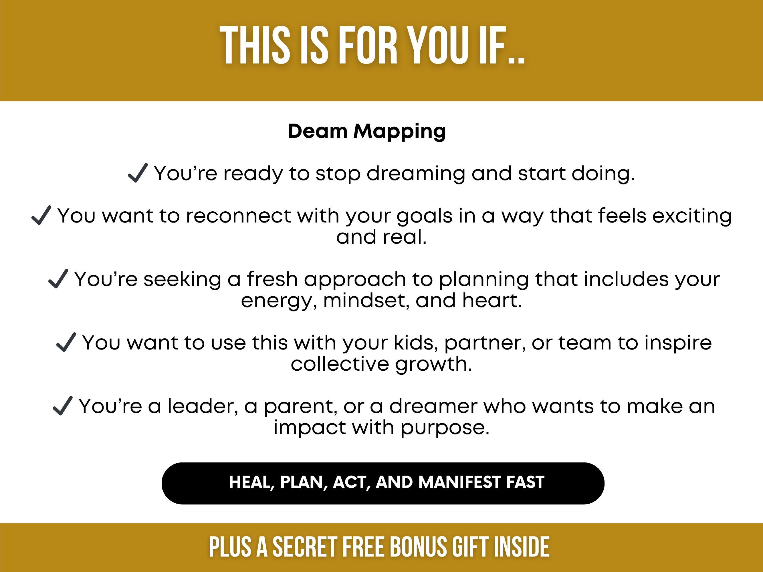 Dream Mapping Guide: Goal Setting Mini Journal & Vision Board Workbook ...