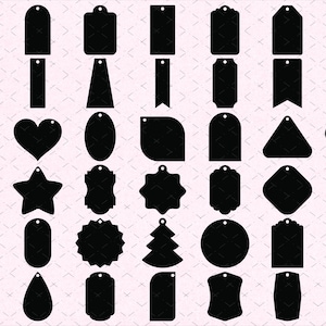 Tag SVG, Tags SVG Bundle, Tags Vorlage, DXF, Etikett, Tuch, Geschenk, Individuell, Cut File Handmade, Cricut, Silhouette, Instant Download