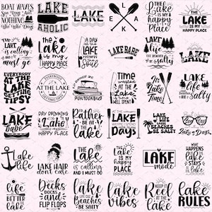 Lake Svg Bundle, Lake life Svg quotes, Family svg, Camping Svg, Vacation svg, Funny quotes svg, Summer Lake Svg, Lake House Svg