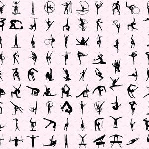 Ginnastica SVG, Ginnasta Png, Download digitale, Download immediato