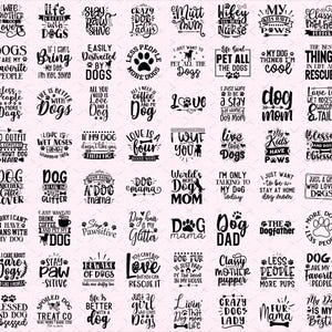 Bundle svg citations pour amoureux des chiens | Svg de maman chien | Patte| Svg de maman en fourrure | Pawsitive svg | Svg empreinte de patte | Svg chiot | Paroles de chien svg | Clipart chien