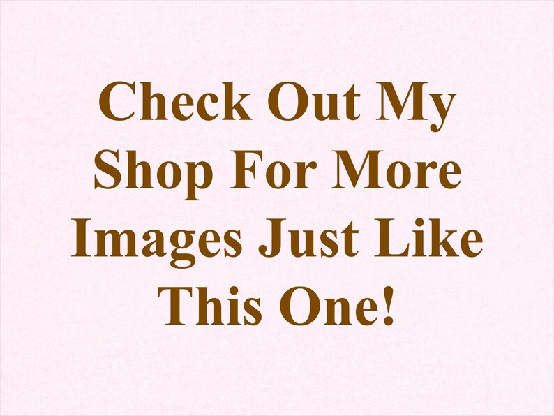 May include: Text on a light pink background reads: "Check Out My Shop For More Images Just Like This One!" The text is in a brown, serif font.