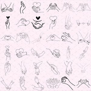 Holding Hands svg Bundle, Holding Hand Cut File, Holding Hand Silhouette, Couple Hands svg For Cricut, Pinky Hold svg, Digital Bundle