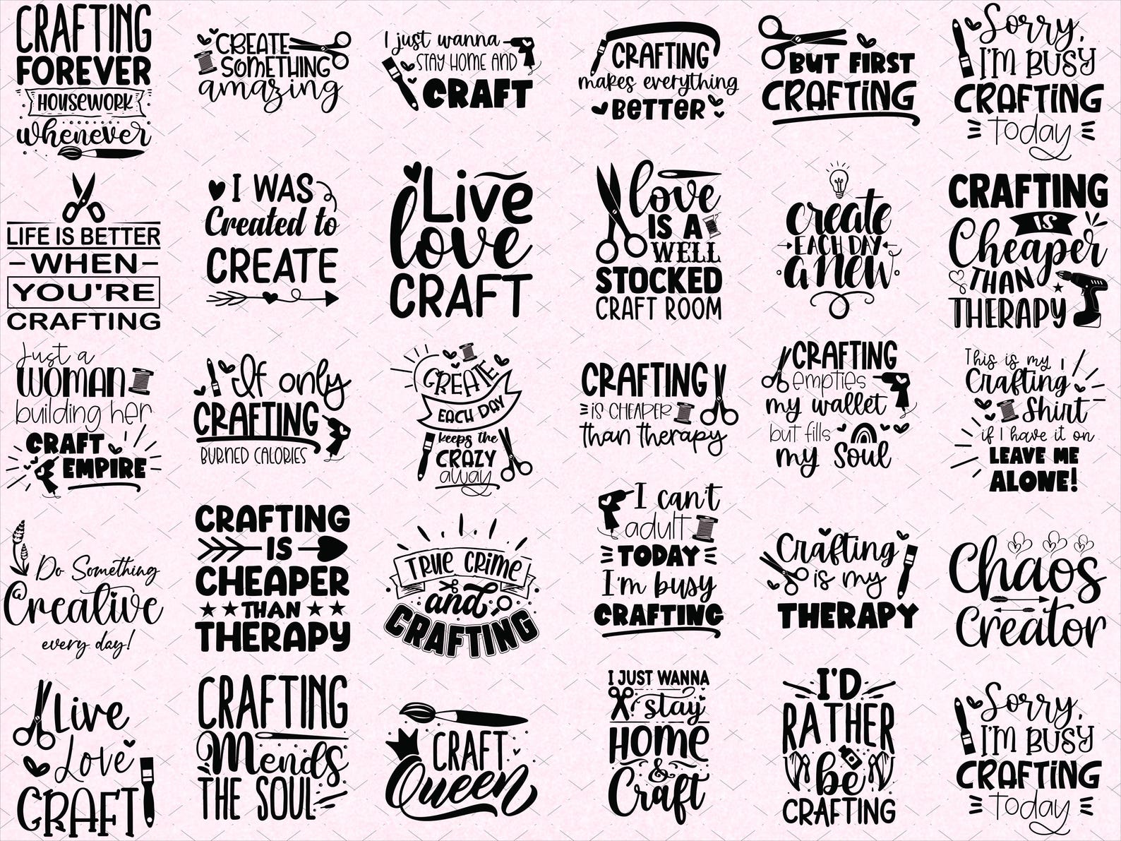Crafters SVG Bundle, Craft SVG, Crafting SVG, Craft Room Svg, Funny ...
