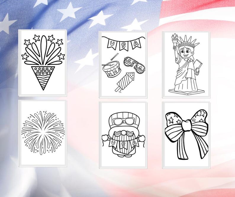 4th of July Coloring Pages for Kids 20 Printable Patriotic Sheets