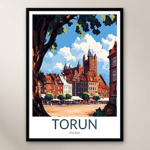 Torun Travel Poster Wall Art Print, Poland Poster Home Decor Gift, Europe Wall Art