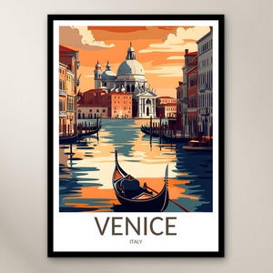 Poster di viaggio di Venezia, stampa artistica da parete, poster dell&#39;Italia, regalo per la decorazione della casa, arte da parete dell&#39;Europa
