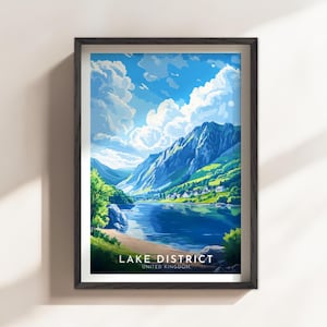 Lake District Wall Art Print, Lake District Travel Poster, UK Wall Art, United Kingdom Wall Art (UK-LD01)