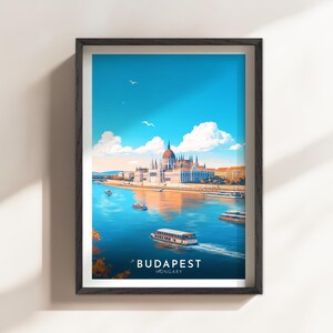 Budapest Wall Art Print, Budapest Travel Poster, Hungary Wall Art, Hungary Wall Art, Hungarian Parliament Building (HU-B01)