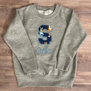 Custom Toddler Sweatshirt Little Sleepies Embroidered, Custom Child Sweatshirt, Personalized Name Crewneck Toddler, MINI crewneck image 2