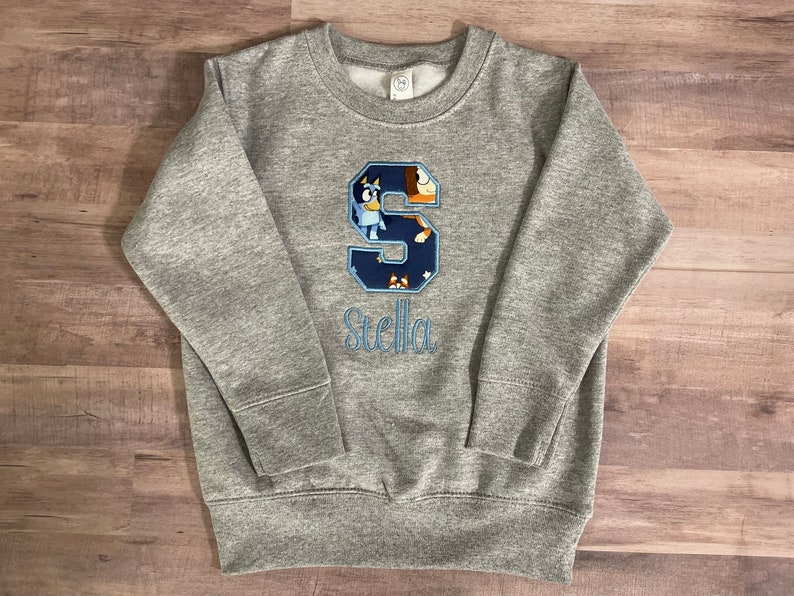 Custom Toddler Sweatshirt Little Sleepies Embroidered, Custom Child Sweatshirt, Personalized Name Crewneck Toddler, MINI crewneck image 2