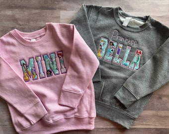 Custom Toddler Sweatshirt Little Sleepies Embroidered, Custom Child Sweatshirt, Personalized Name Crewneck Toddler, MINI crewneck