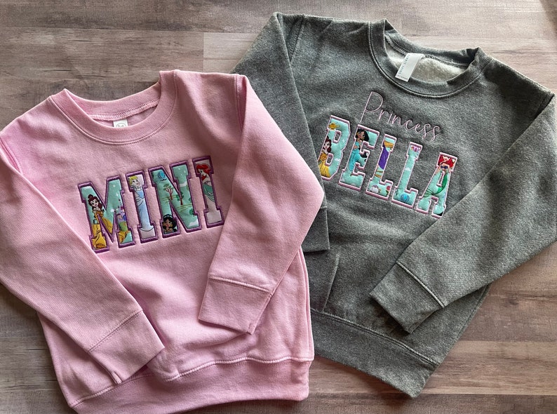 Custom Toddler Sweatshirt Little Sleepies Embroidered, Custom Child Sweatshirt, Personalized Name Crewneck Toddler, MINI crewneck image 1