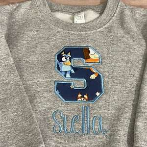 Custom Toddler Sweatshirt Little Sleepies Embroidered, Custom Child Sweatshirt, Personalized Name Crewneck Toddler, MINI crewneck image 3