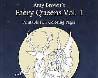 Digital Download Coloring Book Faery Queens Vol 1 by Amy Brown