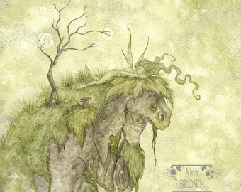 SIGNED 8x10 PRINT Troll Nap fairy by Amy Brown