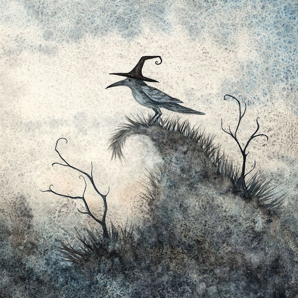 SIGNED 8x10 PRINT The Hedgewitch raven crow by Amy Brown
