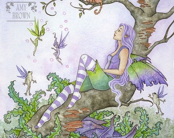 SIGNED 8x10 PRINT Imagine fairy by Amy Brown