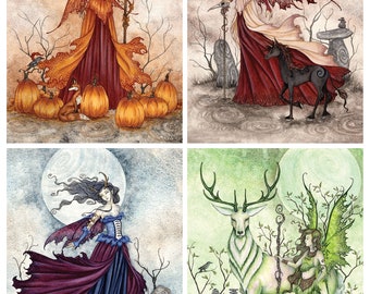 SIGNED 5x7 PRINT SET Fae Queens by Amy Brown