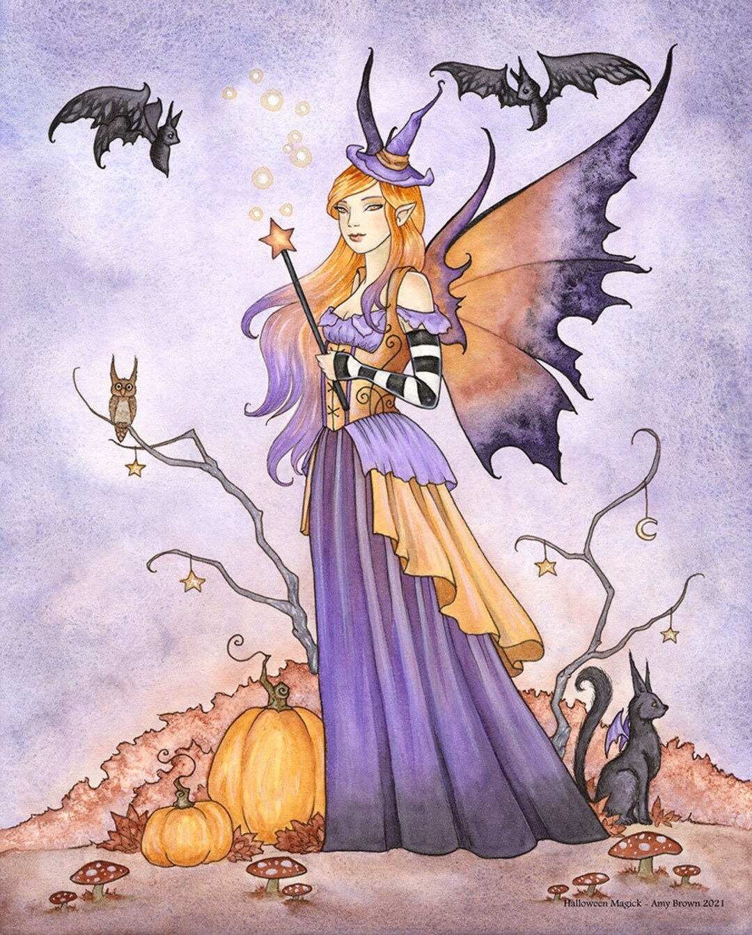 SIGNED 8x10 PRINT Halloween Magick Fairy by Amy Brown - Etsy