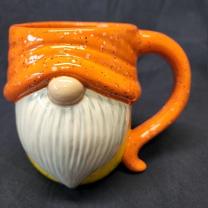 Hand Painted Ceramic Gnome Mug image 3