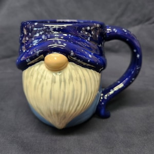 Hand Painted Ceramic Gnome Mug image 1