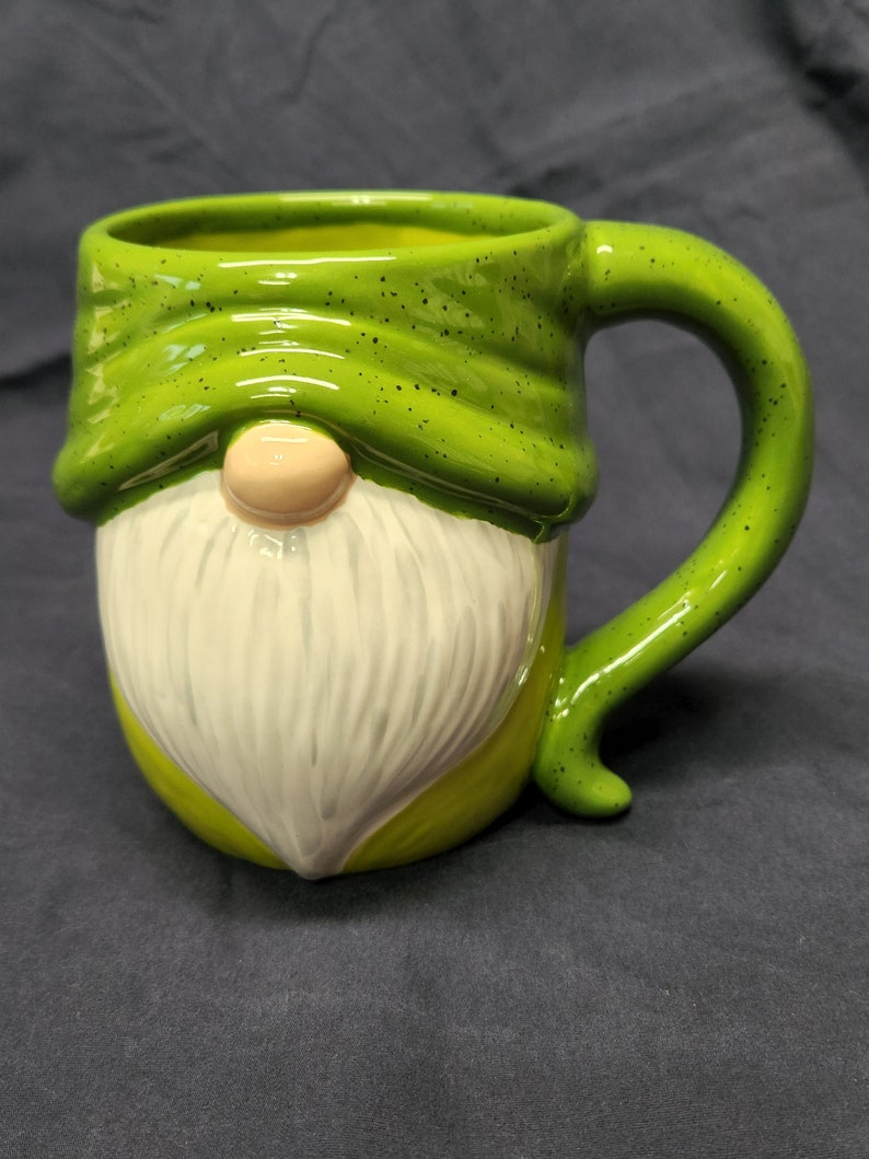 Hand Painted Ceramic Gnome Mug image 5