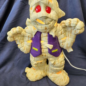 Hand Painted Ceramic Lighted Halloween Mummy