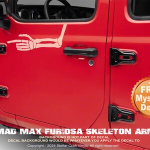 Mad Max Furiosa Skeleton Arm Premium Decal - 1pc or Set (2pcs) + Bonus ...