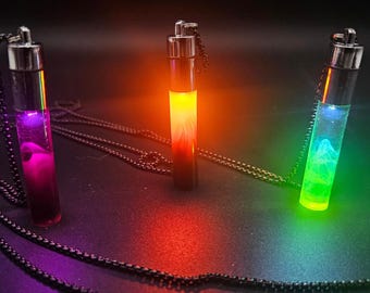 LED Glow Halskette - Leuchten Sie Schmuck für Festivals, Raves, Cosplay & Konzerte