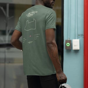 Las Vegas Grand Prix Circuit T-Shirt | Las Vegas Track Map | Classic Fit | 100% Cotton | Durable & Comfortable | Motorsport Action