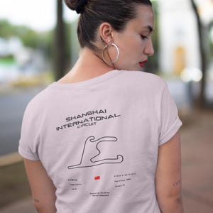 Shanghai International Circuit T-Shirt | Shanghai Track Map | Classic Fit | 100% Cotton | Durable & Comfortable | Motorsport Action