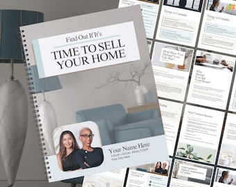 Real Estate Home Seller's Guide: Customizable Realtor Canva Template (8 Pages)