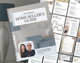 Real Estate Home Seller Guide: Customizable Canva Template (26 Pages)