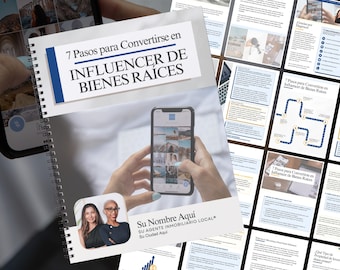 Spanish Real Estate Influencer Guide: Bilingual Realtor Canva Template