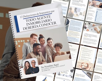 Guide de déduction de la taxe foncière en espagnol : modèle Canva pour agent bilingue (téléchargement numérique)