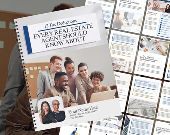 Real Estate Agent Tax Deduction Guide: Customizable Canva Template (Digital Download)