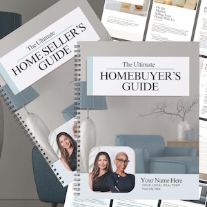 Real Estate Home Buyer and Seller Guide, Canva Template, Real Estate Guide Template Bundle, Marketing, Real Estate Agent Template