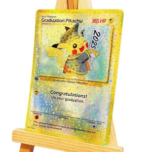 Pokemon Pikachu remise des diplômes #1 carte à collectionner anniversaire de mariage proposition d'invitation cadeau joyeux anniversaire Noël JCC mariée marié garçon/fille