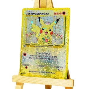 ポケモン ブライズメイド ピカチュウ トレーディングカード 結婚記念日 プロポーズ 招待状 ギフト 誕生日 カップル ドレス セレモニー 花 引き出物