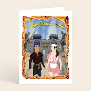 RuneScape 3 joyeux anniversaire carte de voeux OSRS 3 anniversaire Noël Invitation fête des pères SVG cadeau chemise Merch épingles OldSchool peluche