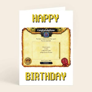 RuneScape3 anniversaire réalisation parchemin carte de voeux haute qualité OSRS anniversaire Noël invitation pères cadeau chemise Merch OldSchool