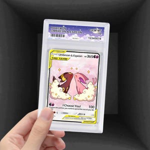 Plaque Pokemon personnalisée carte à collectionner Umbreon Espeon mariage mariée marié anniversaire proposition Invitation cadeau joyeux anniversaire Saint-Valentin père TCG