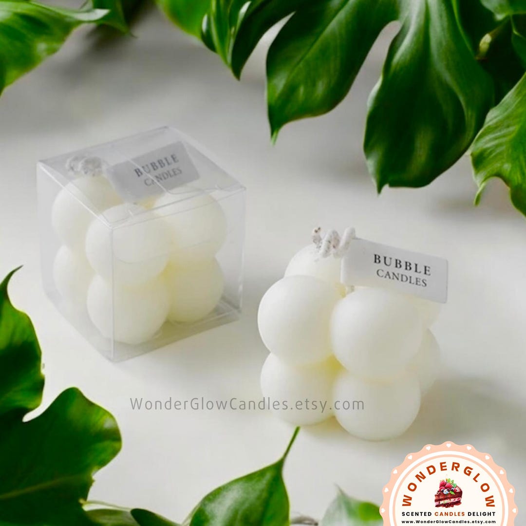 Handmade Bubble Scented Soy & Paraffin Wax Candle - Unique Birthday ...