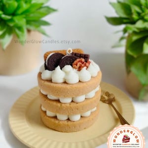 Bougies parfumées pour gâteau - Desserts faits main au soja et à la cire d&#39;abeille - Idéal pour des cadeaux d&#39;anniversaire, des cadeaux de mariage ou une belle décoration d&#39;intérieur