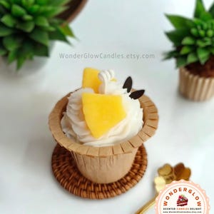 Bougies de soja cupcake - Bougies de cupcake au chocolat parfumées faites à la main - Cadeau d&#39;anniversaire unique, cadeau de mariage, décoration d&#39;intérieur