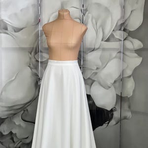 Chiffon Hochzeitsrock | Chiffon Braut Top | Benutzerdefinierter abnehmbarer Hochzeitsrock mit Schleppe | Weißer Chiffon Brautrock