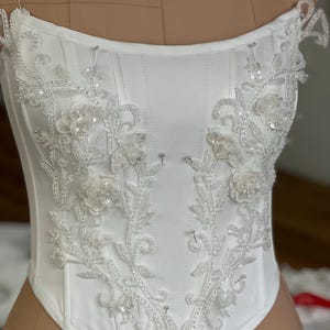 Custom Embellished Bridal Corset – Lace Included – Handmade to Order