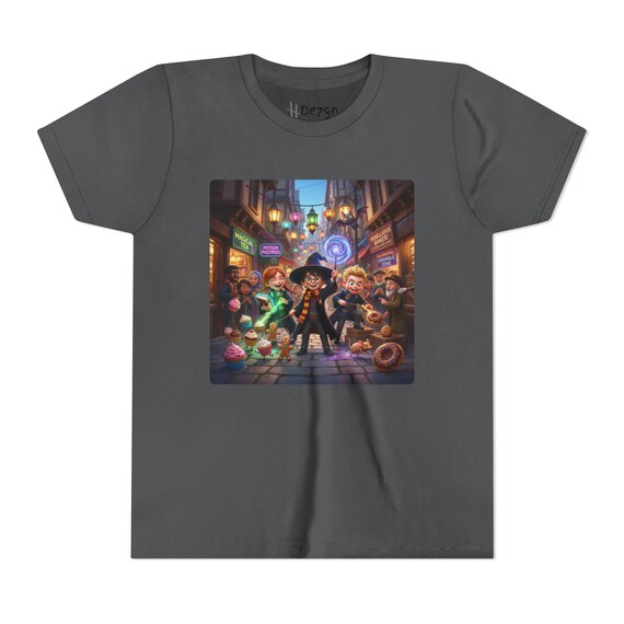 Youth Short Sleeve Tee | Magical Wizard Kids on Enchanted Candy Street